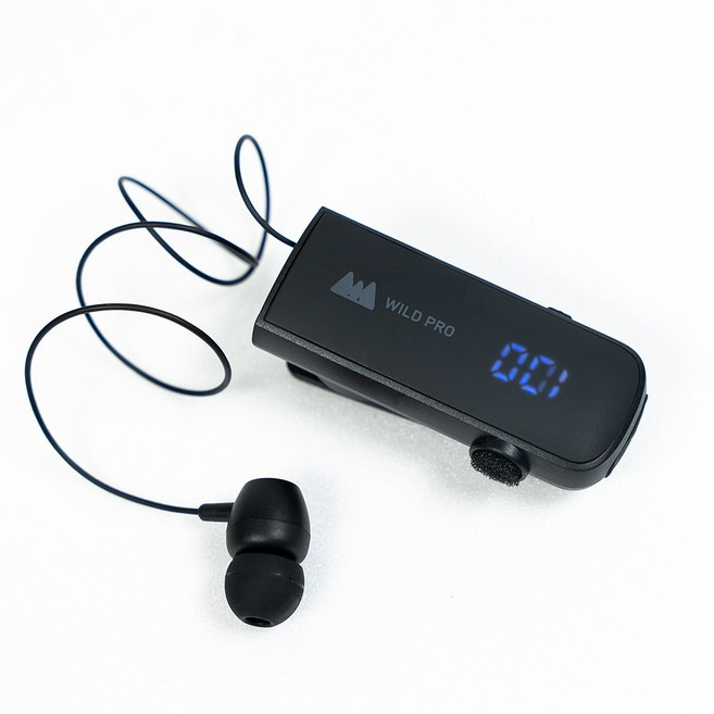 와일드프로 클립형 한쪽 블루투스 이어폰 통화용 22시간재생 WP1016 한국어지원 발신자알림