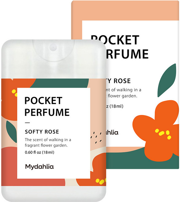 마이달리아 패브릭 포켓퍼퓸 소프티 로즈, 1개, 18ml