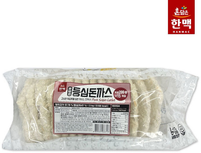 한맥식품 혼담은 등심돈까스 3kg, 1개