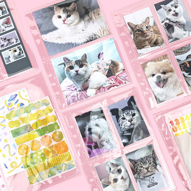 오아트 A5 양면 포켓 리필 속지 4종 택1 6공 바인더 호환 스티커 네컷 사진 보관, 1개, 10매