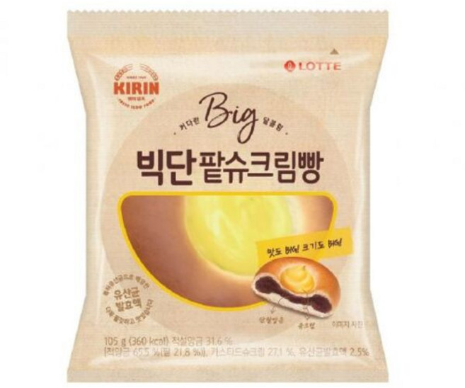 롯데웰푸드 빅단팥 슈크림빵 1BOX (학교 기업 급식 행사용), 20개, 105g