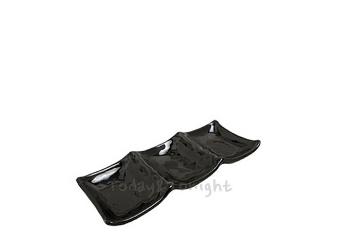 KI ATT 멜라민 다이아 웰빙 3절 초장기 간장 종지 초장기 한정식 일식집 소스 그릇 미니 반찬기 [옵션선택] AM52179S1516, [AT]웰빙 3절 초장기 8.4인치 블랙, 1개