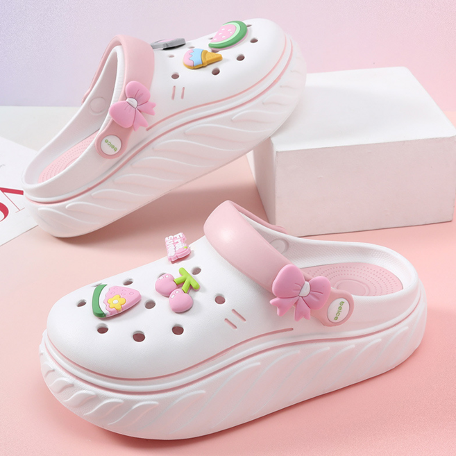 비브온 푹신한 5cm 통굽 여성 키높이 슬리퍼