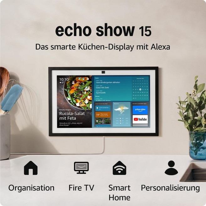 Echo Show 21 스마트디스플레이 FireTV내장 HD화질 Alexa지원, 15인치, 기기만