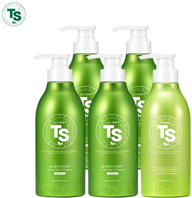 (현대홈쇼핑)올뉴플러스 TS샴푸 x+프리미엄트리트먼트x, 500g