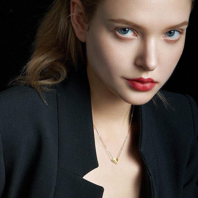 행운 18K 여성 하트목걸이 데일리 심플 선물추천 SML16