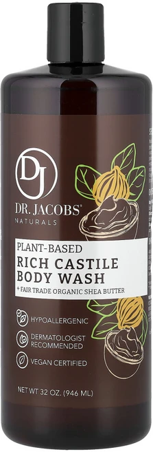 아이허브 식물성 리치 카스티야 바디 워시 시어버터 946ml(32oz), DJN00555, 1개, 946ml - 쿠팡
