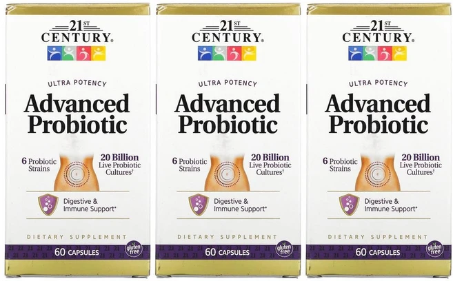 21st Century 21세기 센트리 어드밴스드 프로바이오틱 Probiotic, 3개, 60정 - 쿠팡
