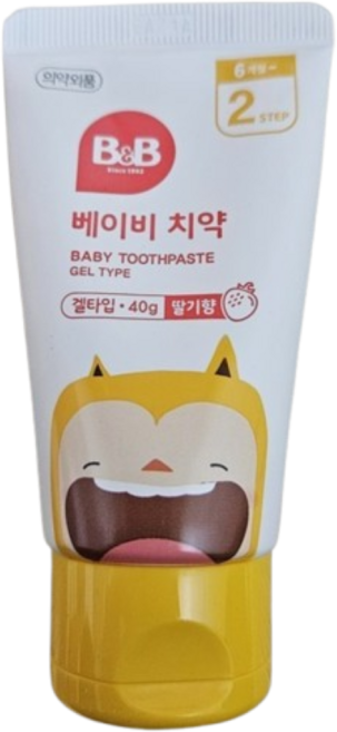 비앤비 베이비 오랄크린 겔형 치약 딸기향, 40g, 1개
