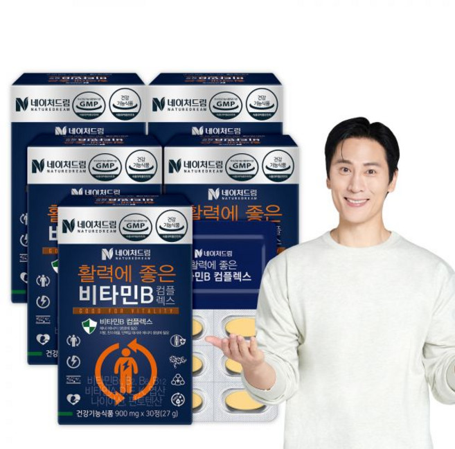 네이처드림 활력에 좋은 비타민B 컴플렉스, 30정, 5개