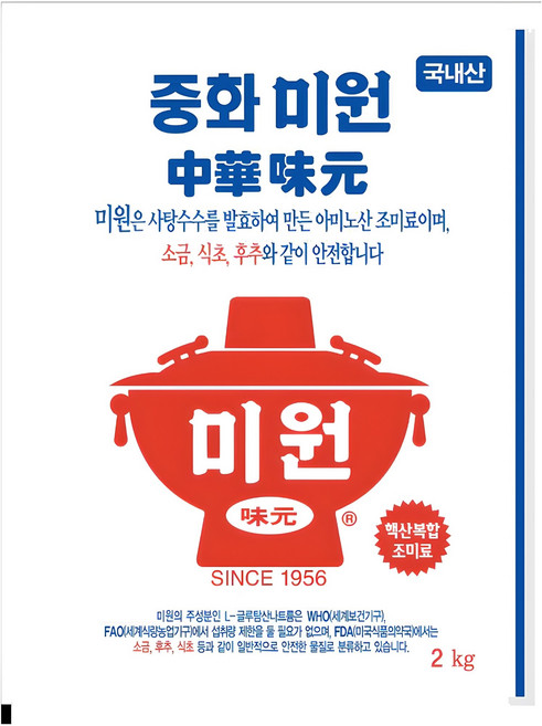 미원 중화요리전용, 2kg, 1개