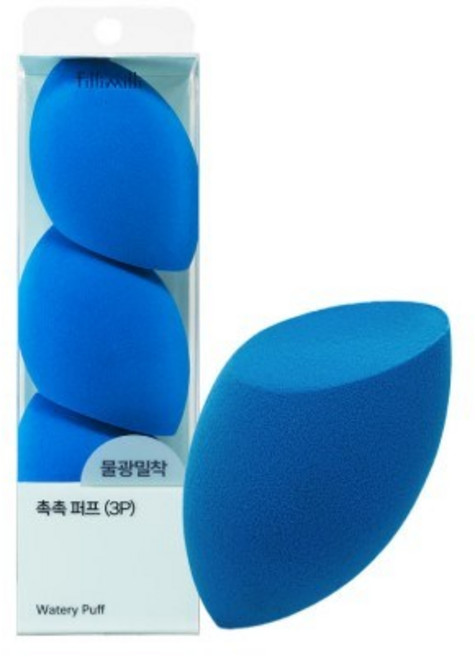 필리밀리 촉촉퍼프 3P, 블루, 1세트