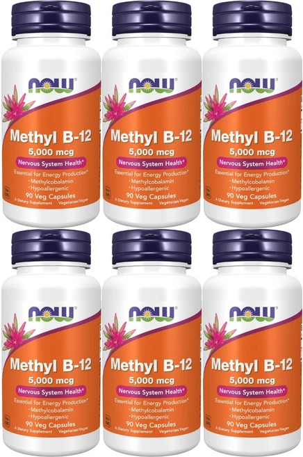 나우푸드 메탈 비타민 B12 5000mcg 베지캡슐, 90정, 6개 - 쿠팡