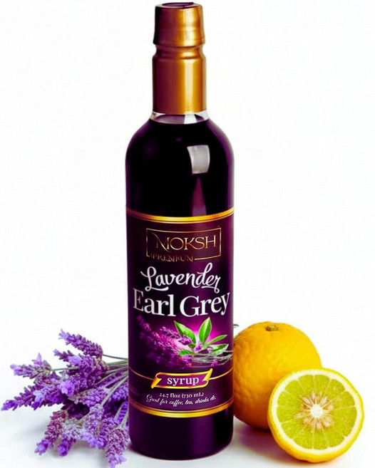 라벤더 얼 그레이 시럽 진짜 설탕이 함유된 라벤더 시럽 커피 라떼 칵테일 차 레모네이드 소다 아이스티용 700.2g(25.5온스), 라벤더 얼 그레이 시럽, 진짜 설탕이 함유된 라벤더 시, 1, 710ml