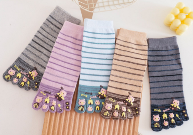 여성 발가락양말 5켤레 세트 | 순면 데일리 편안한 착용감