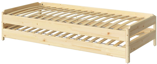 이케아 우토케르 소나무 원목 적층식침대프레임 80x200cm