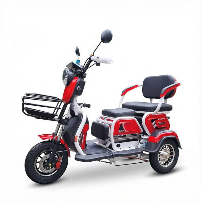 알엠티 KC인증 삼륜 중형 RMT20AH12 전동스쿠터 튼튼한 삼륜오토바이 노인전동차 세발 3륜 300-8, 1개, 레드 7세대 전동차 리튬48V 20AH