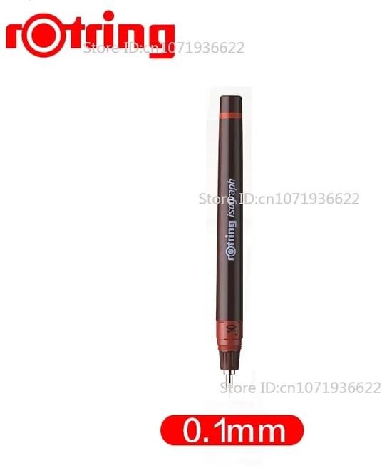 원래 독일 Rotring Isograph 주사기 펜 0.2/0.3mm 드로잉 펜 전문 손으로 그리는 엔지니어 디자인 미술 학, 13 0.1mm Pen
