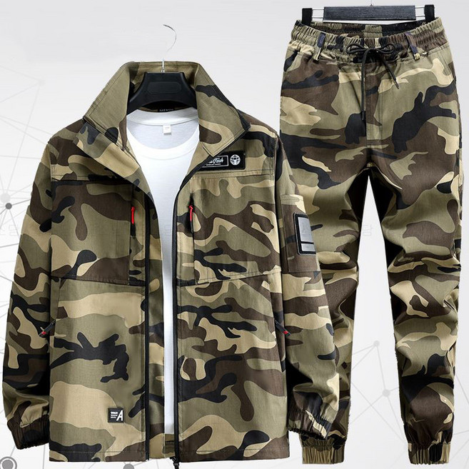 꽃소담 빅사이즈 남성용 밀리터리 작업복 정비복 세트 춘추 전술복 특전사 상하 군복 HXY26A649