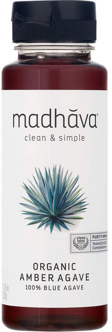 Madhava 유기농 앰버 생 블루 아가베, 1개, 333g