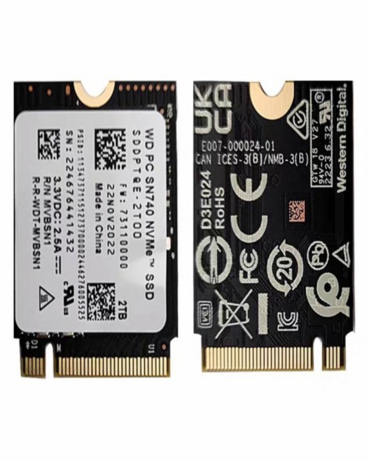 Western Digital WD SN740 M.2 2230 SSD 2TB NVMe PCIe Gen4 x4 Microsoft Surface Pro X 노트북 3 스팀 데, 02 SN740 256GB