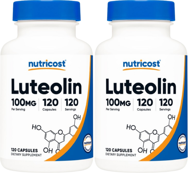 뉴트리코스트 루테올린 차즈기 추출물 차조기 자소엽 120캡슐 16주분, 2개, 120정