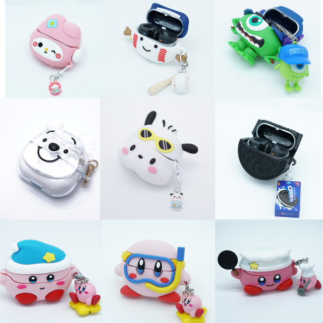 갤럭시 버즈3 버즈3프로케이스, 버즈3프로, NO.1-J 투명딸기별투명케이스, 1개