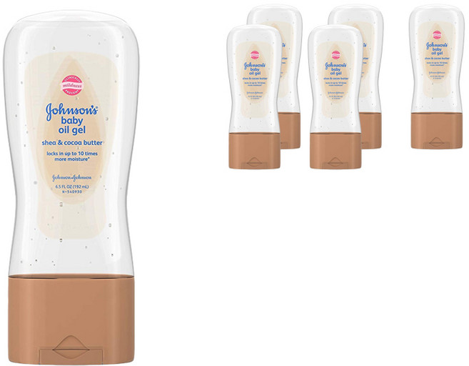 존슨즈베이비 오일 젤 시어 & 코코아 버터, 192ml, 6개