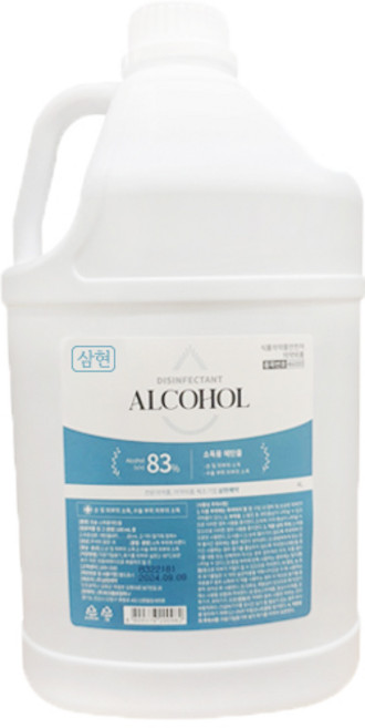 삼현제약 청솔 소독용 에탄올, 5개, 4L