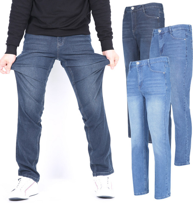 1+1 남자 봄가을 스판 일자 청바지 데님 작업복 기능성 청작업복 팬츠(28~38)