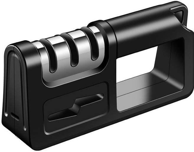 소소무역 4 in 1 멀티 주방도구 가위 칼갈, 1개, 블랙