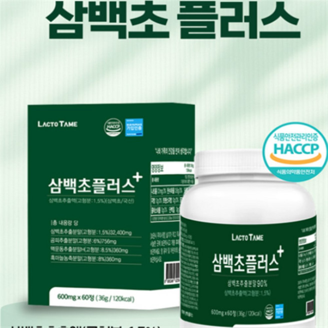 다비샵 락토테미 삼백초 플러스 600mg x 60정 삼백초뿌리, 60개
