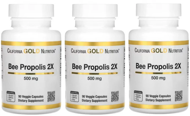 CGN 캘리포니아 골드 프로폴리스 240정 2팩 2X 500mg California Gold Nutrition Bee Propolis 2X, 90회분, 3개 - 쿠팡