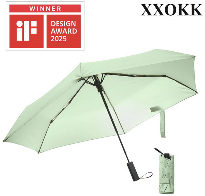 쏙 XXOKK 포켓용 3단 접이식 자외선차단 8cm 손잡이 수동 우산 양산