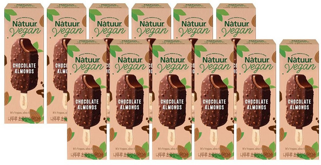 나뚜루 비건 초콜릿 아몬드바, 12개, 90ml