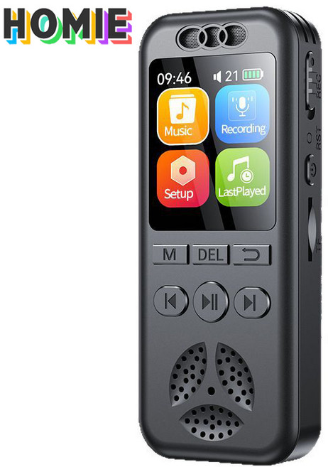 HOMIE 고성능 휴대용 녹음기고음질 장시간녹음기, 블랙, S7