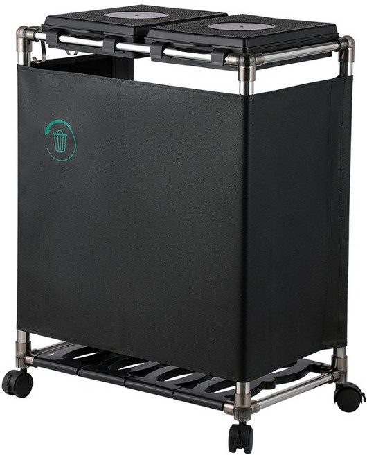 홈치치 분리수거함 2P 재활용, 블랙