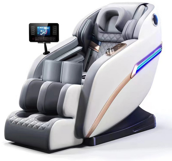 전신 스마트 안마의자 마사지 선물 안락의자 안마기 듀얼트랙 에어쿠션 무중력 블루투스 완제품배송, 화이트
