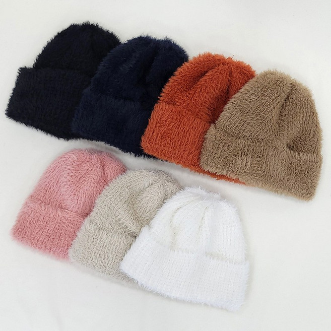 비니 니트 겨울 털 여성 날개사 모자