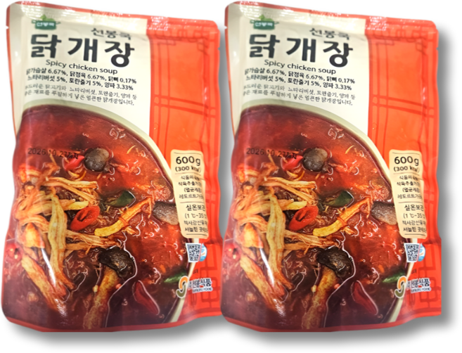 가마솥 얼큰 닭개장, 2개, 600g