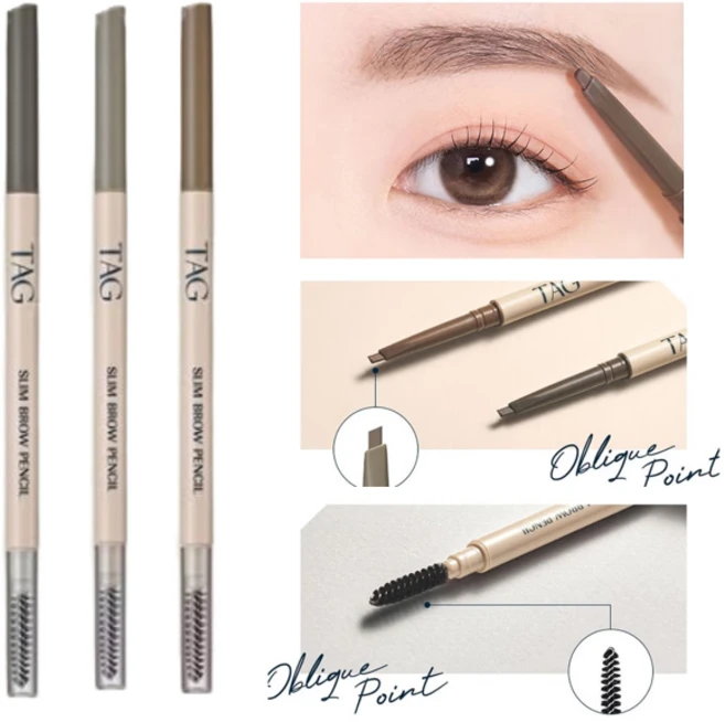 태그 슬림 브로우 펜슬, 1개, 02호 애쉬 브라운 - 쿠팡