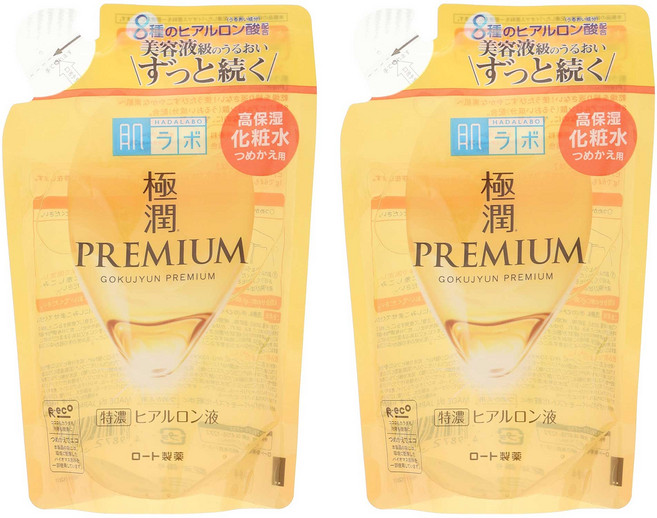 하다라보 고쿠쥰 프리미엄 히알루론액 리필용, 170ml, 2개