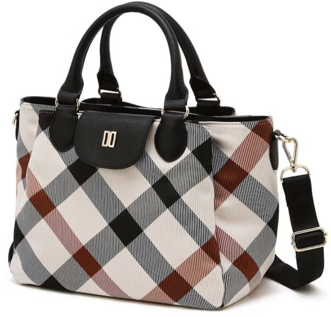 닥스 베이지 하우스 체크 경량 토트백