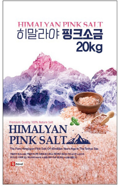 2025년 생산 프리미엄급 히말라야 핑크솔트 20KG 포대 굵은소금 대용량, 1개