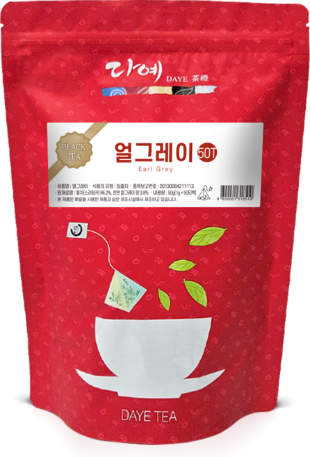 [본사직영] 다예 맛있는 홍차 얼그레이 생분해 삼각티백티, 50개입, 10개, 1g