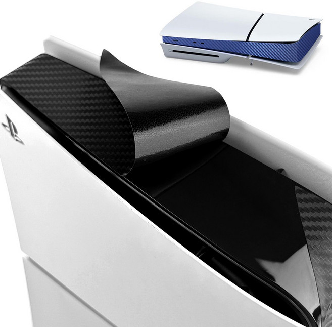 PS5 프로 슬림 보호필름 카본 데칼 스킨 스티커, 1개, 무광 블랙, PS5 프로 카본 보호 필름