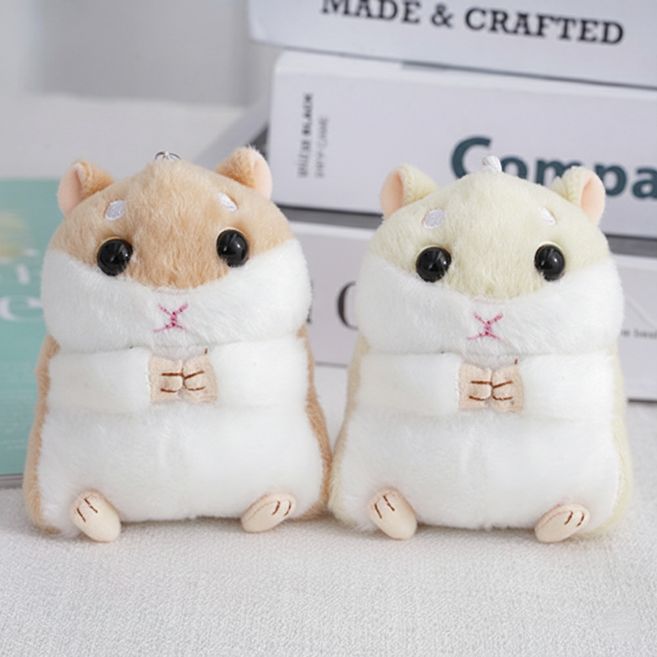 1+1 앤티키 햄찌 키링 2p, 1세트, 골드+베이지