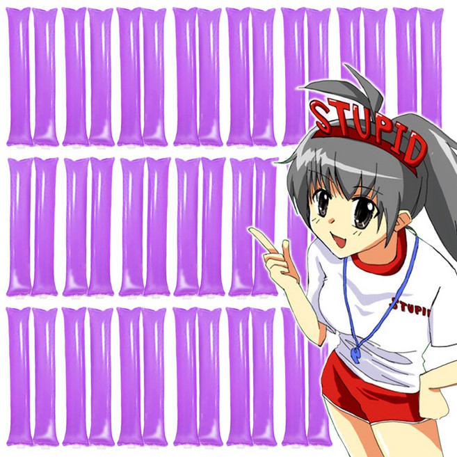 스투피드 응원용 팡팡 막대풍선 100개, 1세트, 08_퍼플