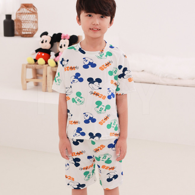 투와이 디즈니 미키 남녀공용/아동 빅사이즈 반팔 상하세트 29701S (잠옷/홈웨어)