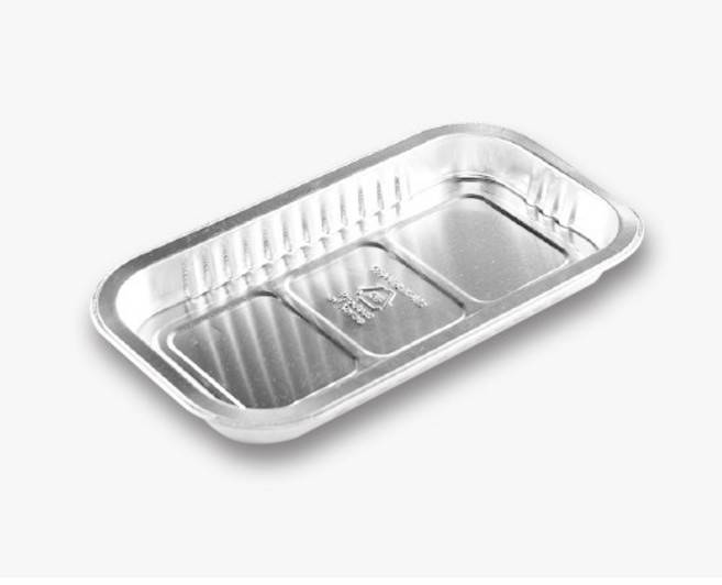 국내산 일회용 안심용기 은박 직화 생선 구이용 다용도 간편 접시 다기능 멀티 알루미늄 직사각형 용기 3개